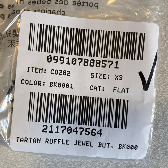 J.Crew Long-sleeve tartan and jewels henley Black Top with Plaid Trim XS - Picture 5 of 5